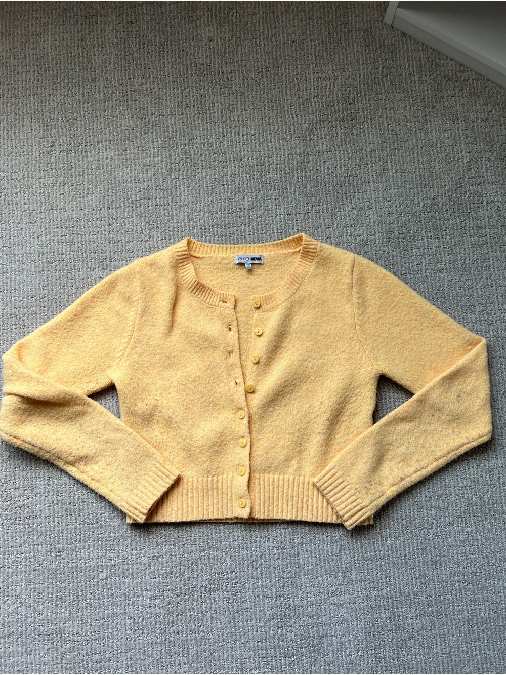 Yellow Fitted Cardigan